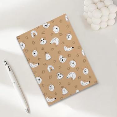 Imagem de Cadernos minimalistas de estrelas caninas para trabalho, caderno de composição A5, caderno pautado na faculdade, agenda de viagem forrada para escrever anotações, presentes para amantes de cães
