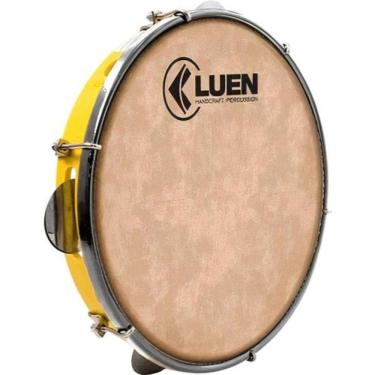 Imagem de Pandeiro 10" Pele Animal Luen Amarelo.