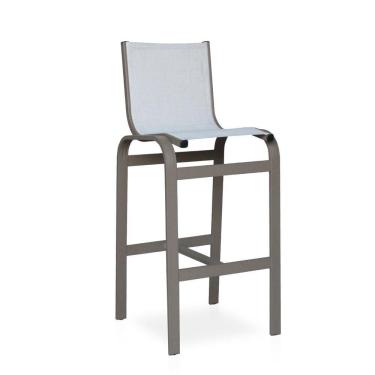 Imagem de Banqueta Alta Para Balcão, Mesa Bistrô, área Externa - Marrom E Tela Cappuccino