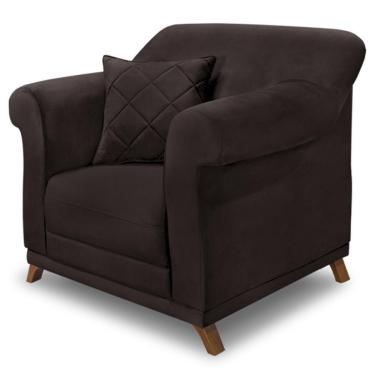 Imagem de Poltrona Decorativa Retro Polo Com Almofada Suede 1102 Ezz 1102