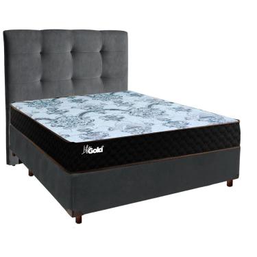 Imagem de Kit Cama Box + Cabeceira + Colchão Casal Molas Ensacadas - Life Gold - Paropas