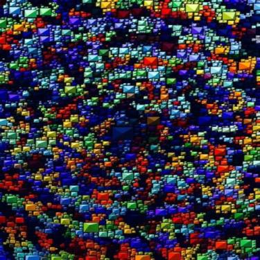 Imagem de Quadro Decorativo Colorful Wall Plastic Balls Coleção Arte Moderna para Ambientes 50x50cm