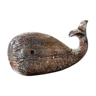 Imagem de Wswqop Estatueta de Baleia para Decoração de Mesa, Tema Praia/, Peça Decorativa, Estátua para Casa, Decoração de Barco, Sala de Estar, Quarto, 17.5 X 4.5 X 13 Cm