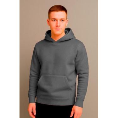 Imagem de Moletom Canguru Com Capuz Unissex Básico Confortável Casual - Slim Fit
