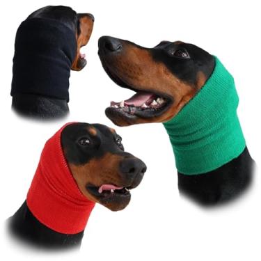 Imagem de Harbyel Pacote com 3 (P, M, G) Moletom com capuz calmante para cães e gatos - Protetor de ouvido original para alívio da ansiedade, capa de cabeça com cancelamento de ruído para higiene, banho