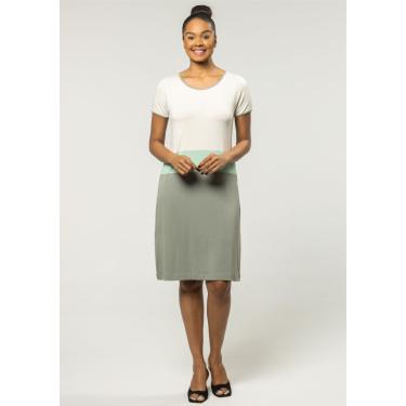 Imagem de Vestido Pau a Pique Listrado Verde e Cru