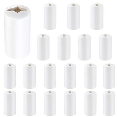 Imagem de YingEnter 20 peças de anéis de segurança cilíndricos inclinados destacáveis em branco, cordão de cortina com design antienrolamento, adequado para todas as persianas horizontais em residências