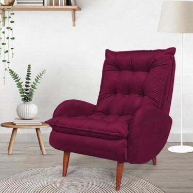 Imagem de Poltrona Anatomica Pes De Madeira Eloa - CIA do Estofado