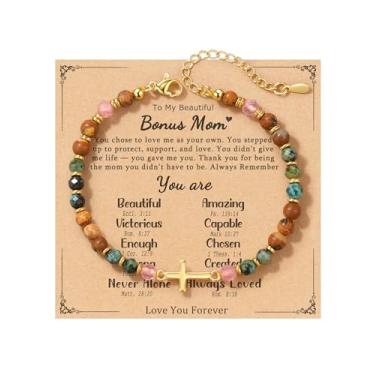 Imagem de Presente de melhor amiga para mulheres, pulseira de cruz cristã para mulheres, presentes de aniversário de batismo e páscoa para mulheres, pulseiras de amizade de melhor amiga, presentes de