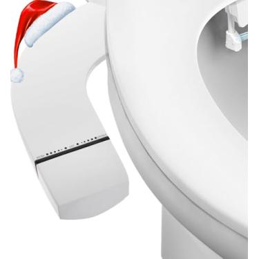 Imagem de Cendron Acessório de bidê ultrafino para vaso sanitário, bocal duplo (lavagem frontal e traseira) com autolimpeza