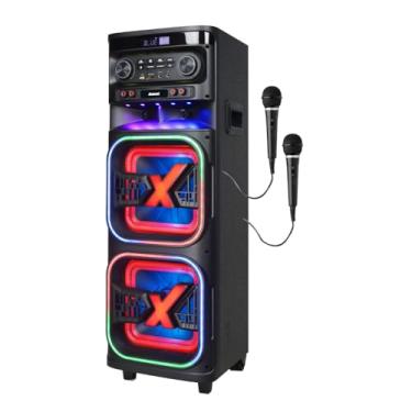 Imagem de Caixa de Som Amvox ATX2108M Quadradinho 10" pol com Radio 2100W- 2 Mic