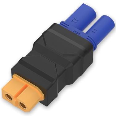 Imagem de XT60 fêmea para conector fêmea EC5, adaptador de conectores moldados por injeção XT60 para EC5, adaptador de bateria RC para bateria LiPo Micro FPV Drone, carros RC, barcos, modelos de ar.