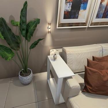 Imagem de Mesinha Lateral Para Sofá Estilo Industrial 100% MDF, mesa apoio, mesa auxiliar sofá, mesa de canto(Preto)