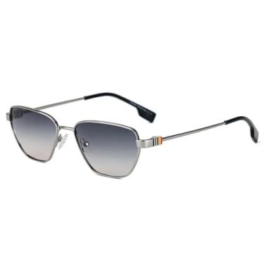 Imagem de JRLLFD Óculos de sol de condução cônicos retrô polarizados de metal da moda para mulheres (C54)