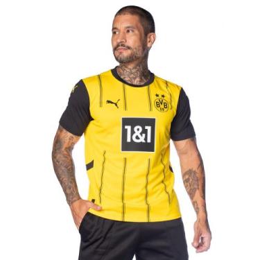 Imagem de Camisa Masculino Puma Borussia Dortmund 24/25 Amarelo/Preto, Amarelo, 