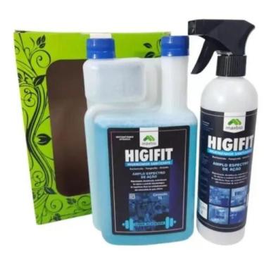Imagem de Kit Maxbio Higifit 1l com Spray - Desinfeta Equipamentos de Academias,