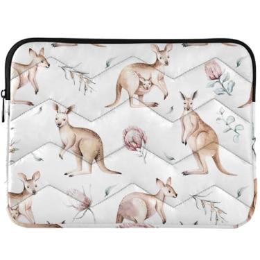 Imagem de Capa protetora para notebook com desenho de canguru australiano, capa protetora para laptop universal de 13 a 14 polegadas