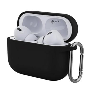 Imagem de Case Silicone para AirPods 4ª Geração com Mosquetão Proteção Anti Impacto (PRETO)