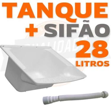 Imagem de Tanque plastico branco 28l + sifao - ST INDÚSTRIA
