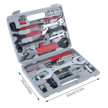Imagem de Kit de ferramentas múltiplas para reparo de bicicletas Conjunto profissional de bomba de pneu para punção de ciclo de mountain bike com 44 peças de ferramentas abrangentes para