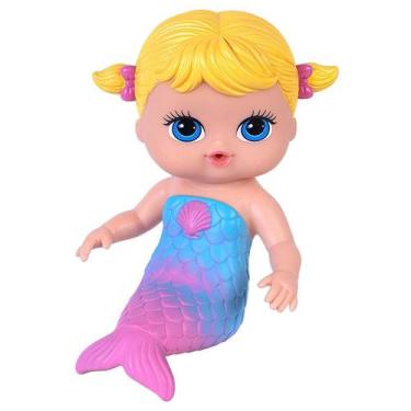 Imagem de Sereia De Brinquedo Boneca Macia 15 Cm Acqua Marina - Super Toys, Loir