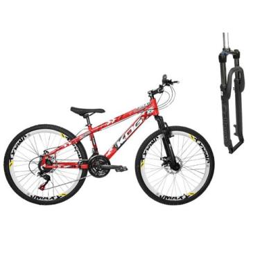 Imagem de Bike Aro 26 KOG 27v F. Hidraulico Com Trava Tipo Viking X25, Vermelho,
