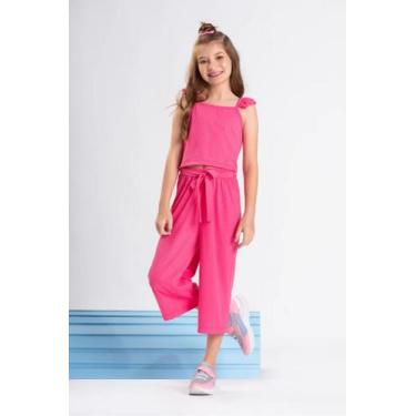 Imagem de Conjunto feminino infantil pantacourt ribana - Magalu 