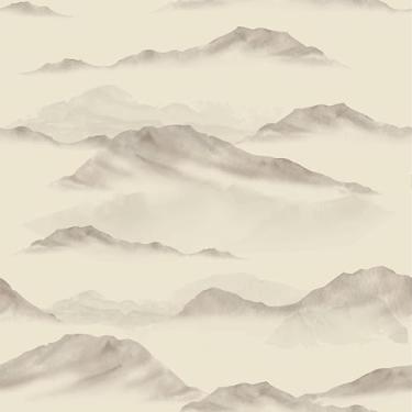 Imagem de Kitico Descole e cole papel de parede, papel de parede autoadesivo marrom moderno papel de parede decorativo removível para quarto, banheiro, prateleira, vinil, 44 x 203 cm