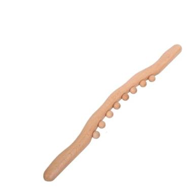 Imagem de 8 contas Gua Sha Massagem de Madeira nas Costas Corpo Meridiano Terapia de Demolição Muscular Massageador Relaxante Ferramenta de Massagem Universal (Natural)