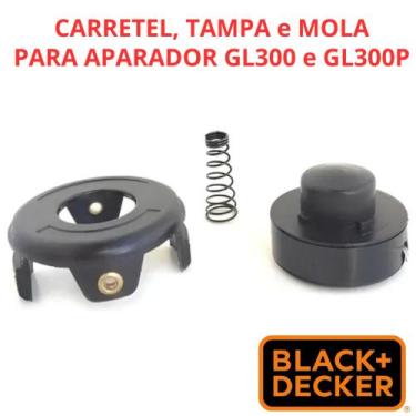 Imagem de Carretel tampa mola para aparador de grama black decker gl300 gl300p (