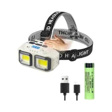 Imagem de Lanterna De Cabeça LED À Prova d'Água Com Indução, 4 Modos, Carregamen