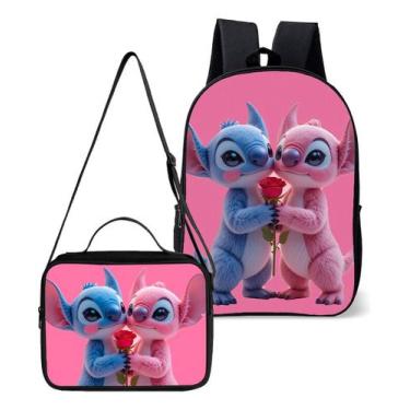 Imagem de Mochila e Lancheira Termica Escolar Infantil Estampa Lilo Ohana Lançam