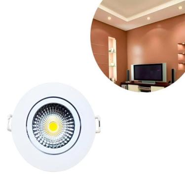 Imagem de Luminária Spot Luz Led Redondo Branco Quente Iluminação 7W - Innovaree