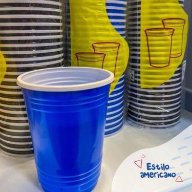 Imagem de Copo Americano Descartável Beer Pong 400uni Vermelho Ou Azul - Trik Tr