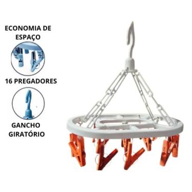 Imagem de VARAL PARA CALCINHAS, CUECAS e MEIAS-VARAL ÍNTIMO PRÁTICO (16 pregador