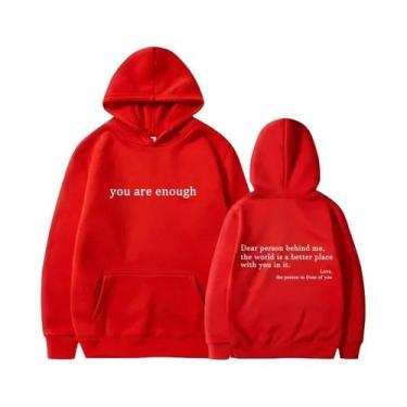 Imagem de Hoodie Retro Unissex Estilo Street Hip Hop, Você É Suficiente, Hoodie 