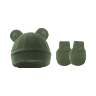 Imagem de Conjunto De Gorro E Luvas De Algodão Para Bebês Meninas, Chapéu Infant