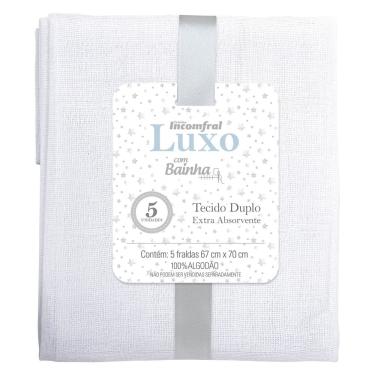 Imagem de Fralda Luxo Branca 67 cm x 70 cm 5 Unidades