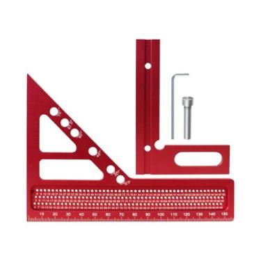 Imagem de Régua De Medição 3D Em Liga De Alumínio, Ferramenta Multiuso Para Marc