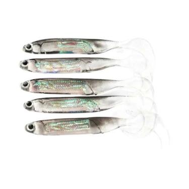 Imagem de Iscas De Pesca Com Lantejoulas Arco-Íris, 5 Peças, Isca Macia 7CM 7.5C