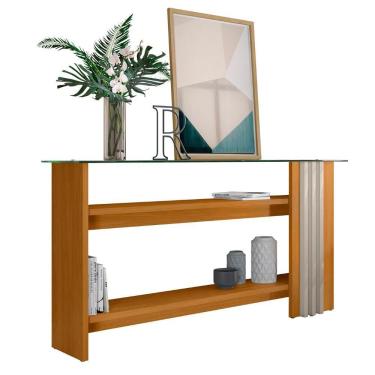 Imagem de Aparador De Sala Com Prateleiras 150cm Fire Z10 Off-cinamomo - Mpozenato