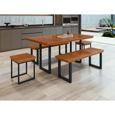 Imagem de Conjunto Área Gourmet 8 Lugares 2,0x0,90m Capri Paonanda - Paonanda De