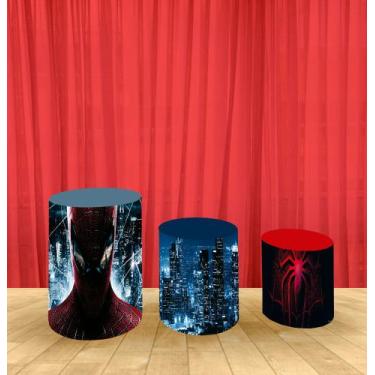 Imagem de Capa Para Trio De Mesas Cilindro Homem Aranha 1 - Fantasia Brás