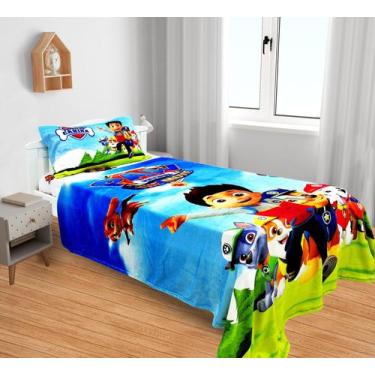 Imagem de Manta E Fronha Patrulha Canina Cobertor Fleece Solteiro 2pç MS-PC1 - F