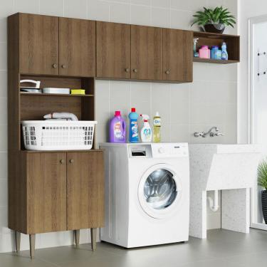 Imagem de Kit Área de Serviço Lavanderia 235cm Gourmet Madesa