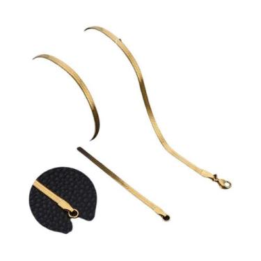 Imagem de Colar de Cobra em Aço Inoxidável Dourado (40-60cm) - Masculino e Femin