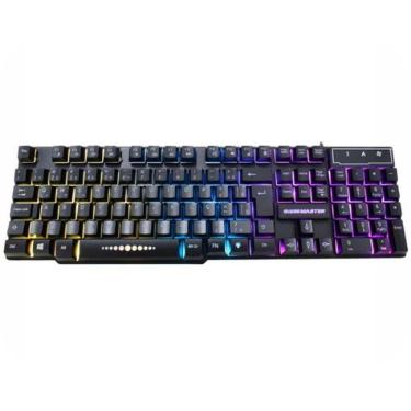 Imagem de Teclado Gamer Semi Mecânico Led Usb Abnt2 Km-52 Rgb