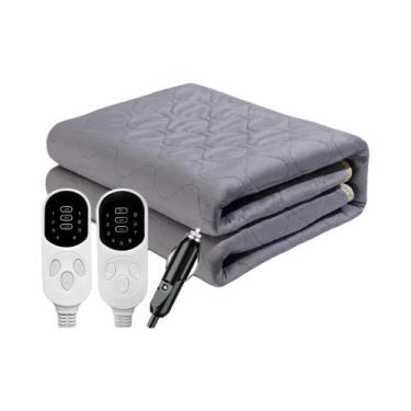 Imagem de Cobertor Elétrico De Pelúcia 12V Mais Grosso Com Termostato Para RVs, 