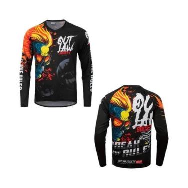 Imagem de Camiseta De Ciclismo Masculina De Manga Longa Para Motocicleta Off-Roa