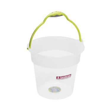 Imagem de Balde Sanremo em Plástico Cristal Transparente com Alça 8L